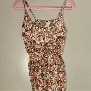 FUN & Flirt floral sheer summer ruffle tank Sz M